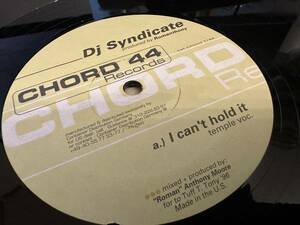 12”★Dj Syndicate Produced By Romanthony / I Can't Hold It / ディープ・ハウス！！