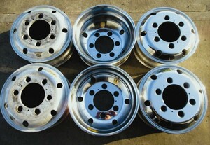 送料無料　4トン車用　TOPY　アルコア　アルミホイール　JIS　17.5×6.00　135　6穴　研磨済み　6本セット