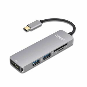 USB Type C ハブ 5ポート HDMI 高速USB3.0 SD&MicroSD カードリーダー 超薄 TYPE5HUB