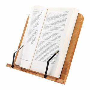 竹製 ブックスタンド 筆記台 書見台 本立て 6段階調整 バンブー 本 読書 リーディング ブック ホルダー 卓上 ハンズフリー BANBST