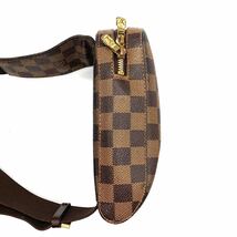 1円●極美品●LOUIS VUITTON ルイヴィトン ダミエ エベヌ ジェロニモス N51994 ボディバッグ ショルダーバッグ PVC レザー 茶系 レディース_画像5