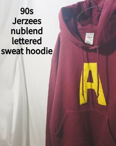Vintage Jerzees nublend lettered sweat hoodie 90s ジャージーズ ニューブレンド レタード スウェット パーカー ラッセル ビンテージ