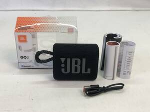 【7789】JBL Go 3 ポータブル ウォータープルーフ スピーカー ブラック Bluetooth ワイヤレス 動作確認済み 中古品　