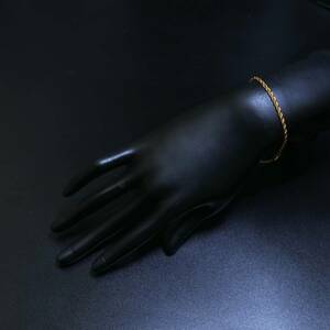 金ブレスレット k18 刻印 ゴールド ネックレス ブレスレット バングル Gold bangle bracelet 321