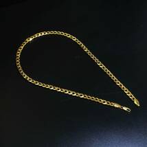 二面カット 刻印あり 喜平 幅6mm 長さ 50cm チェーン ネックレス 18kgp 18k k18 金 メンズ レディース3_画像3