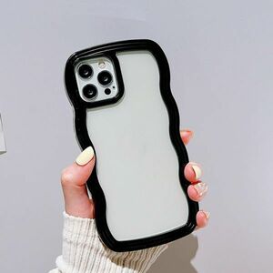 D 黒 iPhone 11 Pro Max ケース カバー 可愛い 女性 人気 アイフォン 保護 丈夫 頑丈 耐衝撃 裏面 透明 持ちやすい Apple アップル