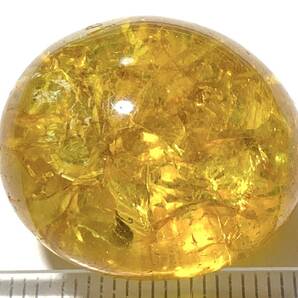 研磨された黄水晶（シトリン）原石・14-5・15g（ブラジル産鉱物標本）の画像2