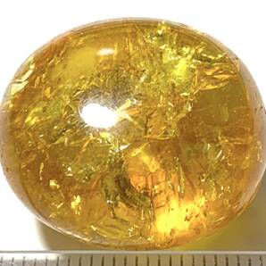 研磨された黄水晶（シトリン）原石・14-5・15g（ブラジル産鉱物標本）の画像3