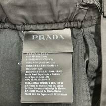 【44】 PRADA 2018SS nylon easy pants black プラダ ナイロン イージー パンツ ラバーパッチ ブラック メンズ レシート付 F313_画像7