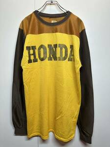 【M】VINTAGE 70's HONDA Motocross mesh Jersey brown USA 70年代 ヴィンテージ ホンダ モトクロス メッシュ ジャージ ブラウン F336