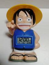 ONE PIECE ワンピース 麦わらのルフィ 8RDA50RH04 キャラクター目覚し時計 おしゃべり・人感センサー機能搭載 リズム時計_画像1