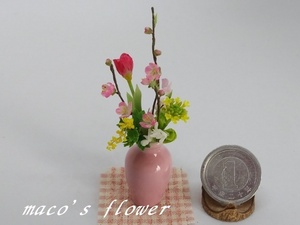 maco's miniature flower♪桃の節句アレンジ♪