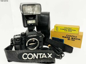 ★シャッターOK◎ CONTAX コンタックス N1 一眼レフ フィルムカメラ ボディ TLA360 ストロボ データバック ケーブルスイッチ 15612O15-10