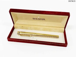 ★SHEAFFER シェーファー U.S.A. GOLD ELECTROPLATED ペン先 585 14K ゴールド 万年筆 筆記用具 ケース付き 1813K15-13