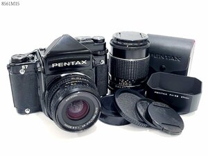 ★シャッターOK◎ PENTAX 67 TTLファインダー smc PENTAX-6×7 1:2.8 165mm 90mm ペンタックス 中判カメラ ボディ レンズ 8561M15.