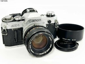 ★Canon キャノン AE-1 FD 50mm 1:1.4 S.S.C. 一眼レフ フィルムカメラ ボディ レンズ BS-55 フード 通電可能 ジャンク 15673O5-9