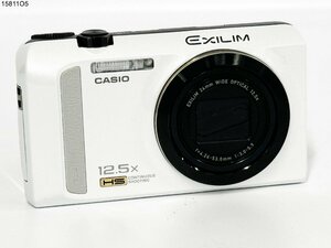 ★CASIO カシオ EXILIM エクシリム EX-ZR200 ホワイト コンパクト デジタルカメラ バッテリー有 動作未確認 15811O5-12