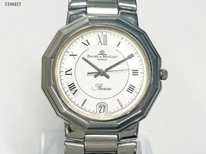 ★ BAUME&MERCIER ボーム＆メルシエ Riviera リビエラ 5131 クォーツ デイト 3針 シルバー メンズ 腕時計 3106H5-15