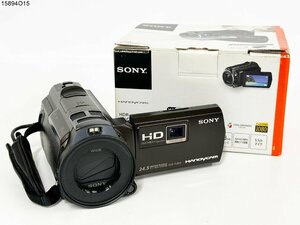 ★SONY ソニー HDR-PJ800 ハンディカム デジタル HD ビデオカメラ レコーダー ブラウン バッテリー有 箱付 動作未確認 15894O15-10