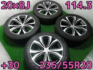 DA-2S♪レクサス RX♪235/55R20♪PCD114.3/5H/8J/+30/ハブ60♪ヨコハマ アイスガードG075 2021年製造♪即納♪店頭手渡し大歓迎♪