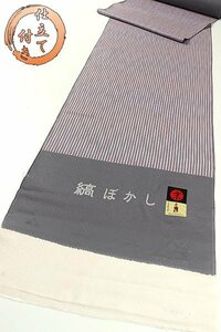 【和遊館】KKH102　「大塚生地」使用京友禅小紋着尺　縞ぼかし