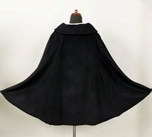 【和遊館】KOH079　アンゴラ60％高級二重トンビケープコート 黒色 ブラック_画像2