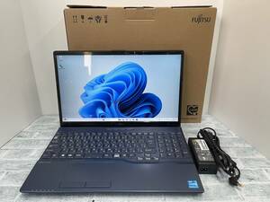 【超美品】富士通 LIFEBOOK AH45/G2［Intel Core i3-1115G4/メモリ8GB/SSD256GB+HDD1TB/DVD/Win11/15.6型/フルHD］送料無料■N6J620