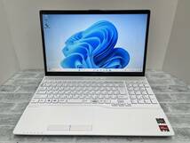 【中古美品】富士通 LIFEBOOK AH43/F3［AMD Ryzen 5 5500U/メモリ8GB/SSD256GB/DVD/Win11/15.6型］ノートパソコン 送料無料■N6J638_画像2