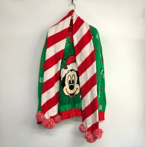 中古品 東京ディズニー リゾート TOKYO Disney RESORT ミッキーマウス クリスマス ニット セーター M マフラー セット