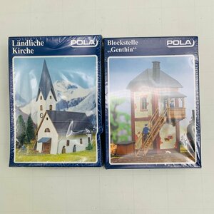 新品未開封 POLA ストラクチャー Nゲージ 教会 信号所 Blockstelle Genthin Landliche Kirche セット