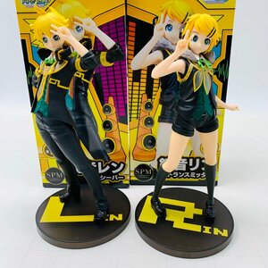 中古品 セガ スーパープレミアムフィギュア SPM レシーバー 鏡音レン トランスミッター 鏡音リン 2種セット