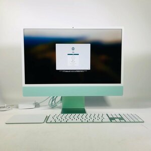 動作確認済み iMac Retina 4.5K 24インチ (Mid 2021) Apple M1 8コア/8コアGPU/16GB/SSD 256GB グリーン MGPH3J/A