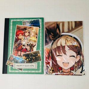 中古品 ライザのアトリエ2 失われた伝承と秘密の妖精 特典 タオの情報調査ノート ビジュアルブック B2布ポスター 2点セット