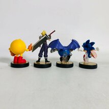 中古 amiibo アミーボ 大乱闘スマッシュブラザーズ クラウド パックマン ソニック メタナイト 4種 セット_画像2