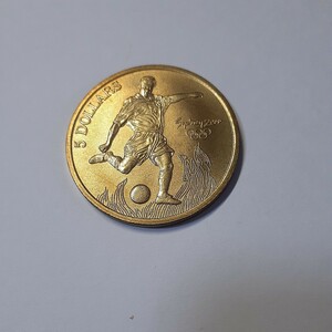 大型コイン (2000年)オーストラリア シドニーオリンピック記念(フットボール)5ドル硬貨