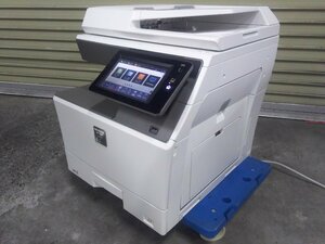 中古 A4カラー複合機 2022年製☆カウンター極少 158枚【SHARP MX-C305W】(コピーFAXプリンタースキャナー)無線LAN(wi-fi)、カセット1段