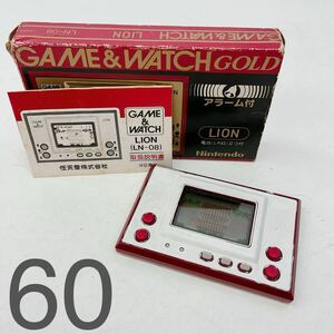 2AB18 Nintendo 任天堂 GAME&WATCH GOLD ゲームウォッチ LN-08 ゲーム機 昭和レトロ 元箱付き 中古 現状品