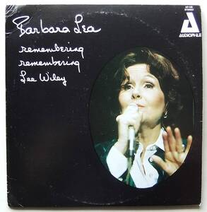 ◆ BARBARA LEA / Remembering Remembering Lee Wiley ◆ Audiophile AP-125 ◆