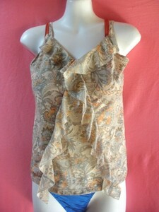 USED lame entering camisole size 2 gray / orange series 