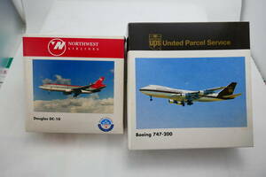 民間航空機　ボーイング ＆ ダグラス　2機一括出品　1/500　外箱付　% Herpa Boeing 747-200 & Douglas DC-10 2set　Ebbro Mmp Matctbox