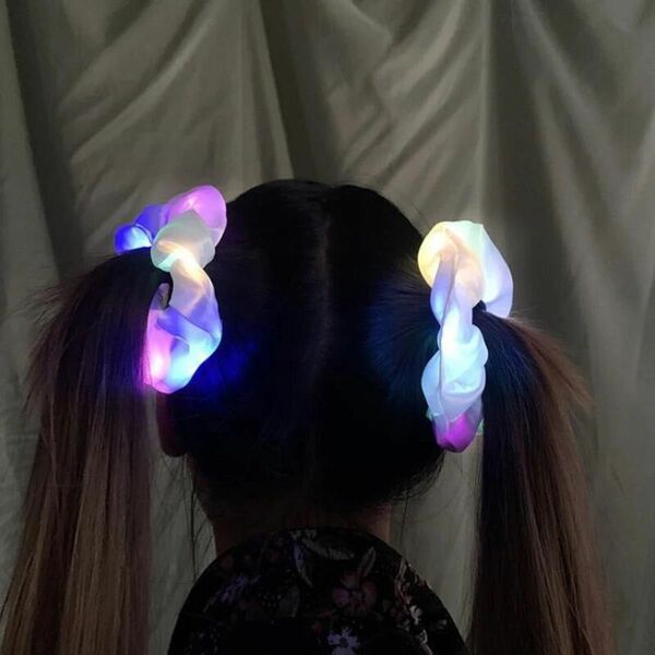 LED 光るシュシュ ヘアアクセ フェス ライブ お祭り　イベントにも大活躍 子供 コスプレ