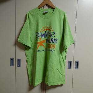 PORT＆COMPANY(ポート＆カンパニー)　US古着半袖Tシャツ L/G/G【大きいサイズ】黄緑　ライトグリーン コットン　167-7A3016