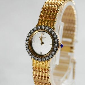 1 иен старт RADO Rado бриллиантовая оправа женские наручные часы кварц Gold 1 старт не работа текущее состояние товар 