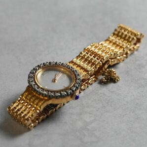 1円スタート RADO ラドー ダイヤベゼル レディース 腕時計 クォーツ ゴールド 1スタ 未稼働 現状品の画像4
