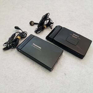 #1306【ポータブルカセットプレイヤー/Panasonic/aiwa/中古品/通電動作未確認】パナソニックS-XBS アイワHS-PX610 2点セット ジャンク品