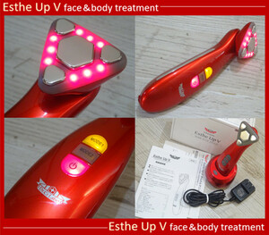 ★多機能エステ美顔器 Esthe Up V 超音波・導入・RF温感・EMSマッサージ LED ドクターシーラボ フェイス＆ボディ 美肌 スキンケア美容器★