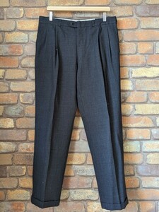 ☆80’s☆ CHAPS RALPHLAUREN 2TuckSlacks DarkGray USA ビンテージ 80年代 チャップス ラルフローレン ツータックスラックス