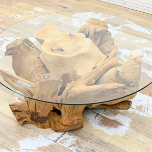 DN33 自然が織りなし世界に一つの ローテーブル 座卓 センターテーブル リビングテーブル 座敷机 丸テーブルの画像1