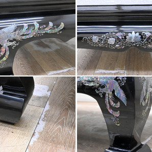 QN11 美品 最高級 螺鈿細工 座卓 座敷机 ローテーブル リビングテーブル 中国 韓国の画像8