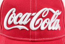 [未使用品] Coca-Cola コカ・コーラ キャップ 帽子 赤 レッド 立体刺繍 正規品 グッズ フリーサイズ_画像7